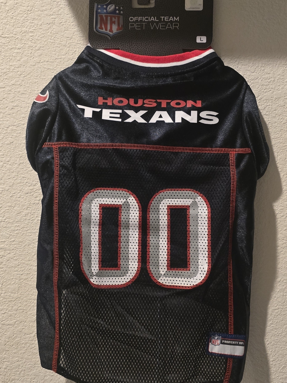 Houston Texans Deep Steel Blue & Red Pet Jersey - Official NFL Team Wear
